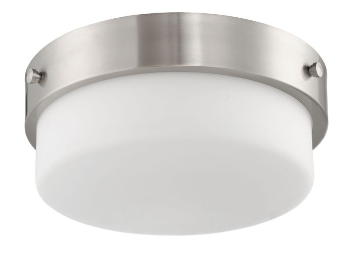 ##Antique Hardware## Oak Street 2 Light 11" Flushmount in Brushed Polished Nickel