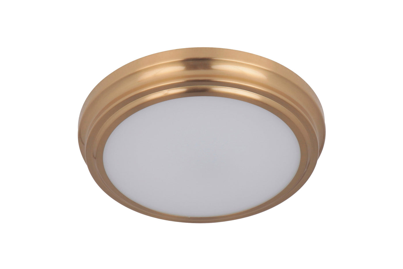 ##Antique Hardware## X66 Series 1 Light 9" LED Flushmount in Satin Brass