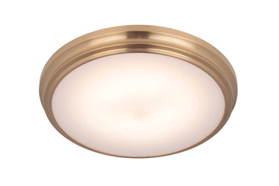 ##Antique Hardware## X66 Series 1 Light 11" LED Flushmount in Satin Brass