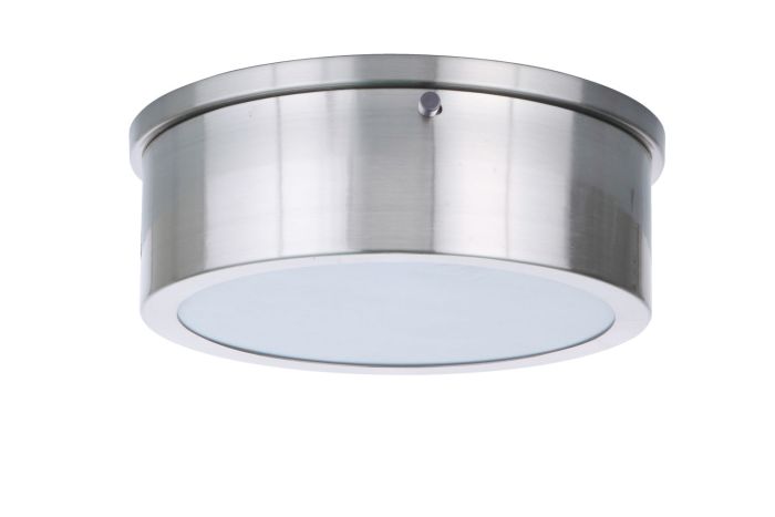 ##Antique Hardware## Fenn 1 Light 9" LED Flushmount in Brushed Polished Nickel