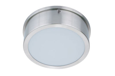 ##Antique Hardware## Fenn 1 Light 9" LED Flushmount in Brushed Polished Nickel