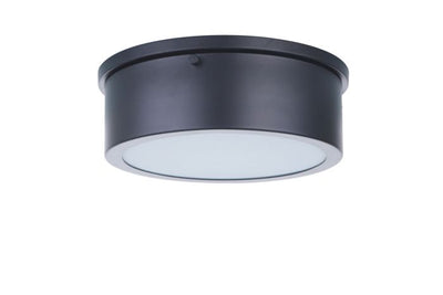 ##Antique Hardware## Fenn 1 Light 9" LED Flushmount in Flat Black