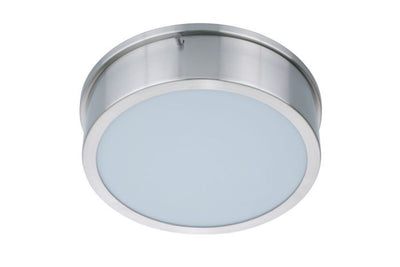 ##Antique Hardware## Fenn 1 Light 11" LED Flushmount in Brushed Polished Nickel