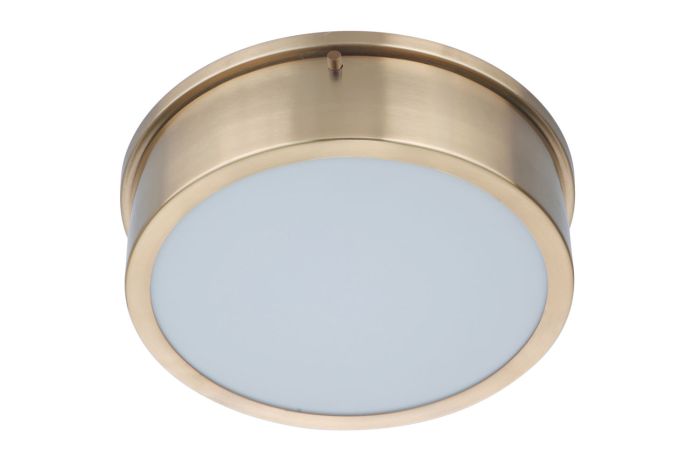 ##Antique Hardware## Fenn 1 Light 11" LED Flushmount in Satin Brass