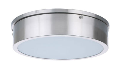 ##Antique Hardware## Fenn 1 Light 13" LED Flushmount in Brushed Polished Nickel