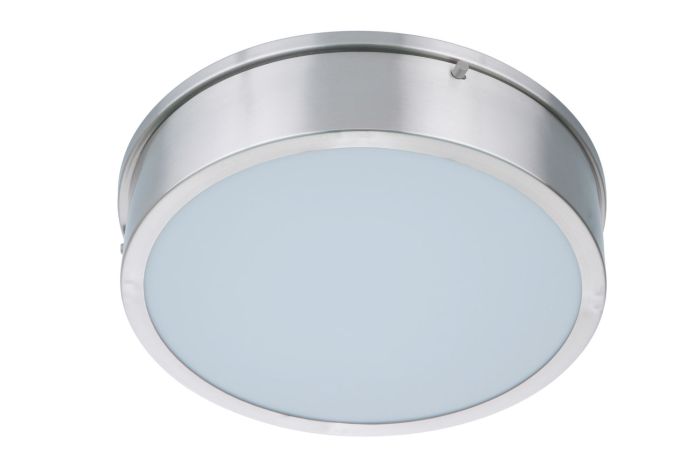 ##Antique Hardware## Fenn 1 Light 13" LED Flushmount in Brushed Polished Nickel