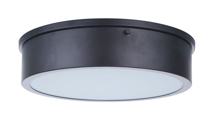 ##Antique Hardware## Fenn 1 Light 13" LED Flushmount in Flat Black