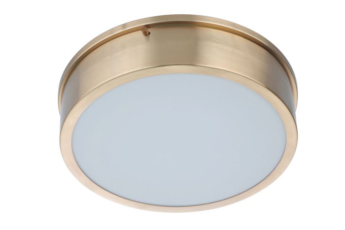 ##Antique Hardware## Fenn 1 Light 13" LED Flushmount in Satin Brass