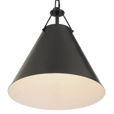 ##Antique Hardware## Xavier 1 Light Matte Black Mini Pendant