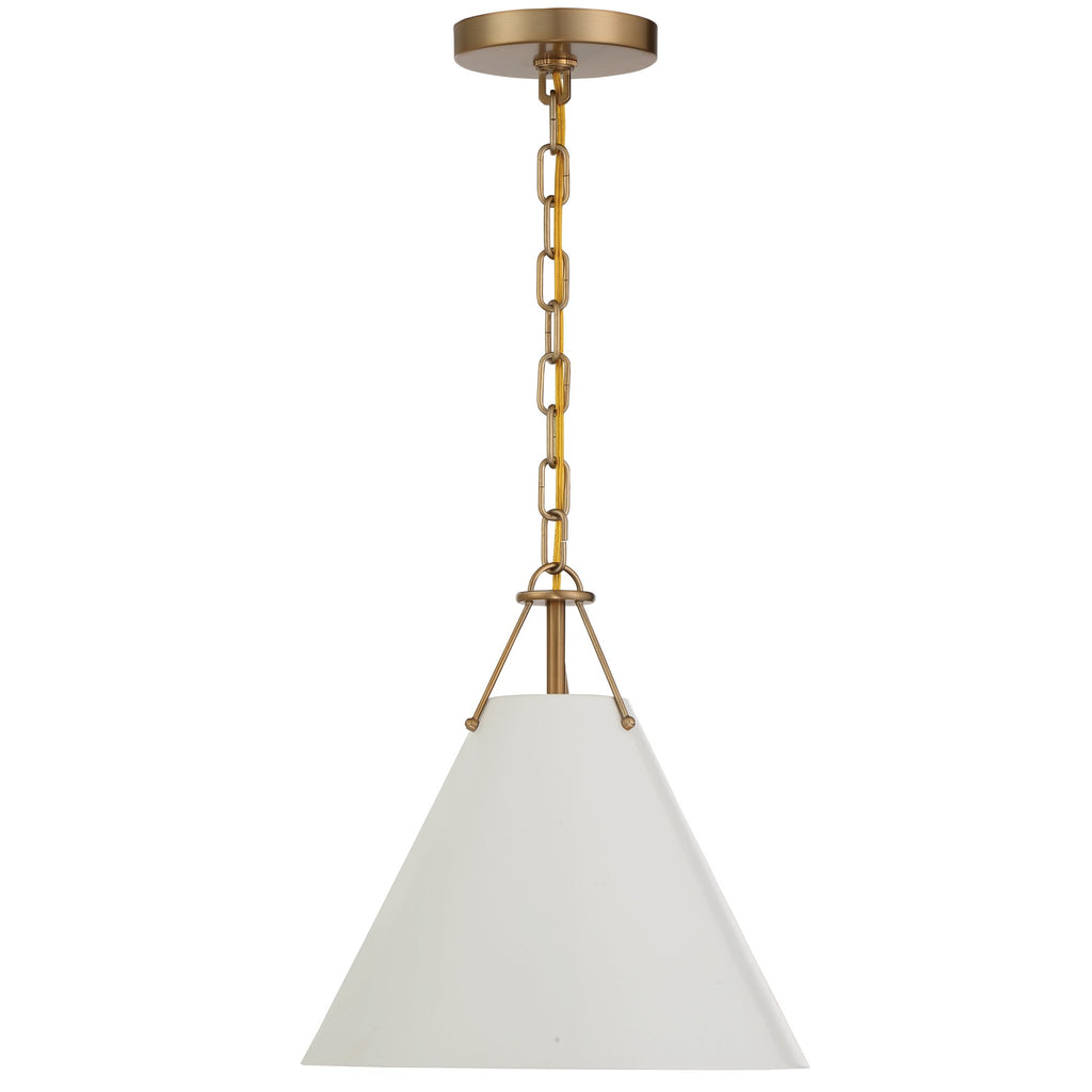 ##Antique Hardware## Xavier 1 Light Vibrant Gold Mini Pendant