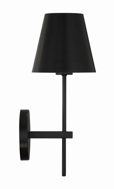 ##Antique Hardware## Xavier 1 Light Matte Black Sconce