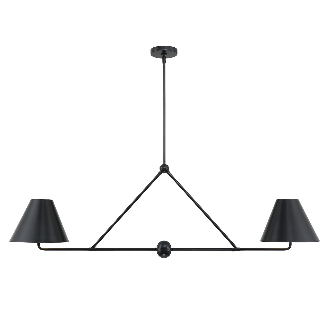 ##Antique Hardware## Xavier 4 Light Matte Black Chandelier