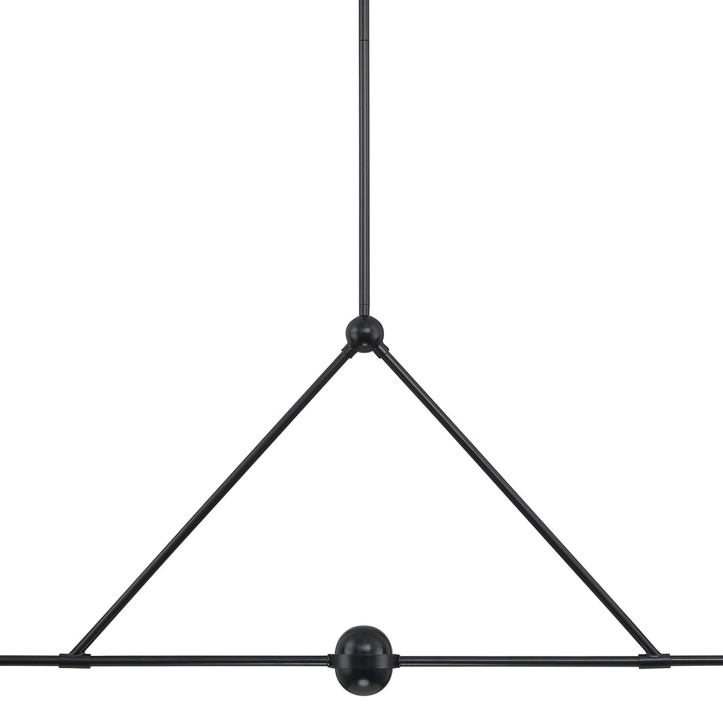 ##Antique Hardware## Xavier 4 Light Matte Black Chandelier