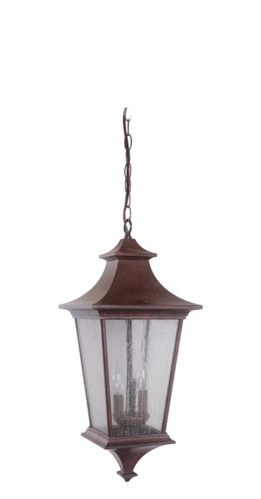 ##Antique Hardware## Argent II 3 Light Outdoor Pendant in Aged Bronze