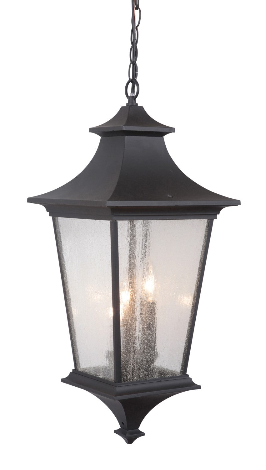 ##Antique Hardware## Argent II 3 Light Outdoor Pendant in Midnight