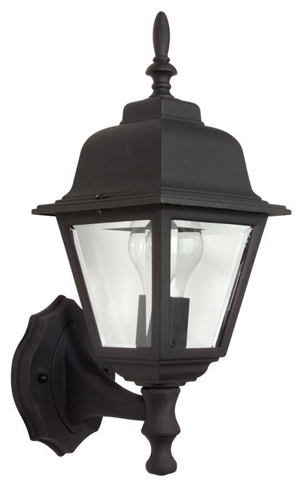 ##Antique Hardware## Coach Lights Cast 1 Light Small Outdoor Wall Lantern in Textured Black