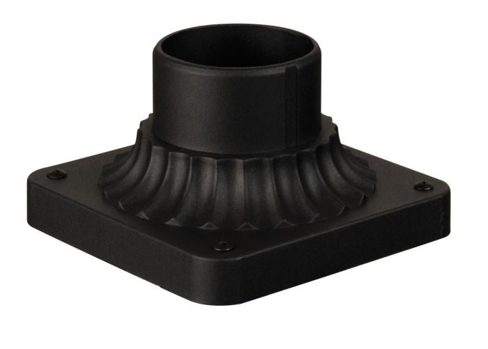 ##Antique Hardware## Post Adapter Base for 3" Post Tops in Textured Black