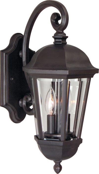 ##Antique Hardware## Britannia 2 Light Small Outdoor Wall Lantern in Oiled Bronze Outdoor