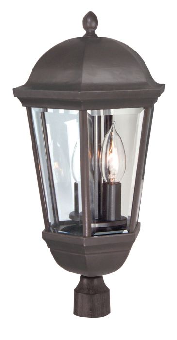 ##Antique Hardware## Britannia 3 Light Outdoor Post Mount in Oiled Bronze Outdoor