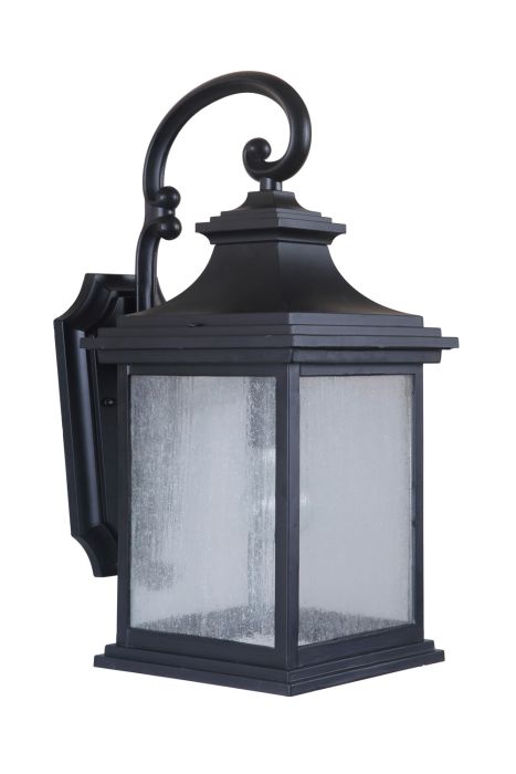 ##Antique Hardware## Gentry 1 Light Medium Outdoor Wall Lantern in Midnight