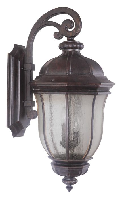 ##Antique Hardware## Harper 3 Light Extra Large Outdoor Wall Lantern in Peruvian Bronze Outdoor