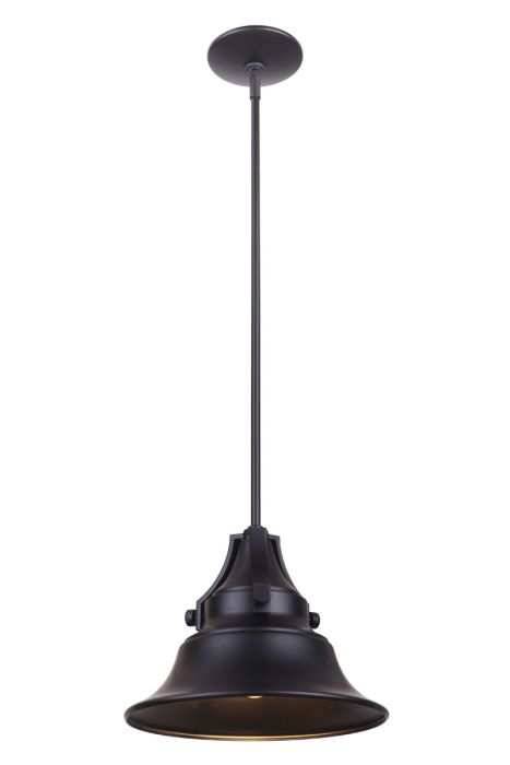 ##Antique Hardware## Union 1 Light Medium Outdoor Pendant in Midnight