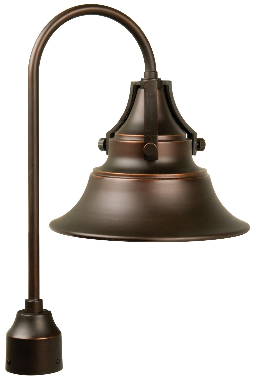 ##Antique Hardware## Union 1 Light Outdoor Post Mount in Oiled Bronze Gilded