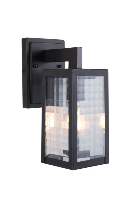 ##Antique Hardware## Deka 1 Light Small Outdoor Wall Lantern in Midnight