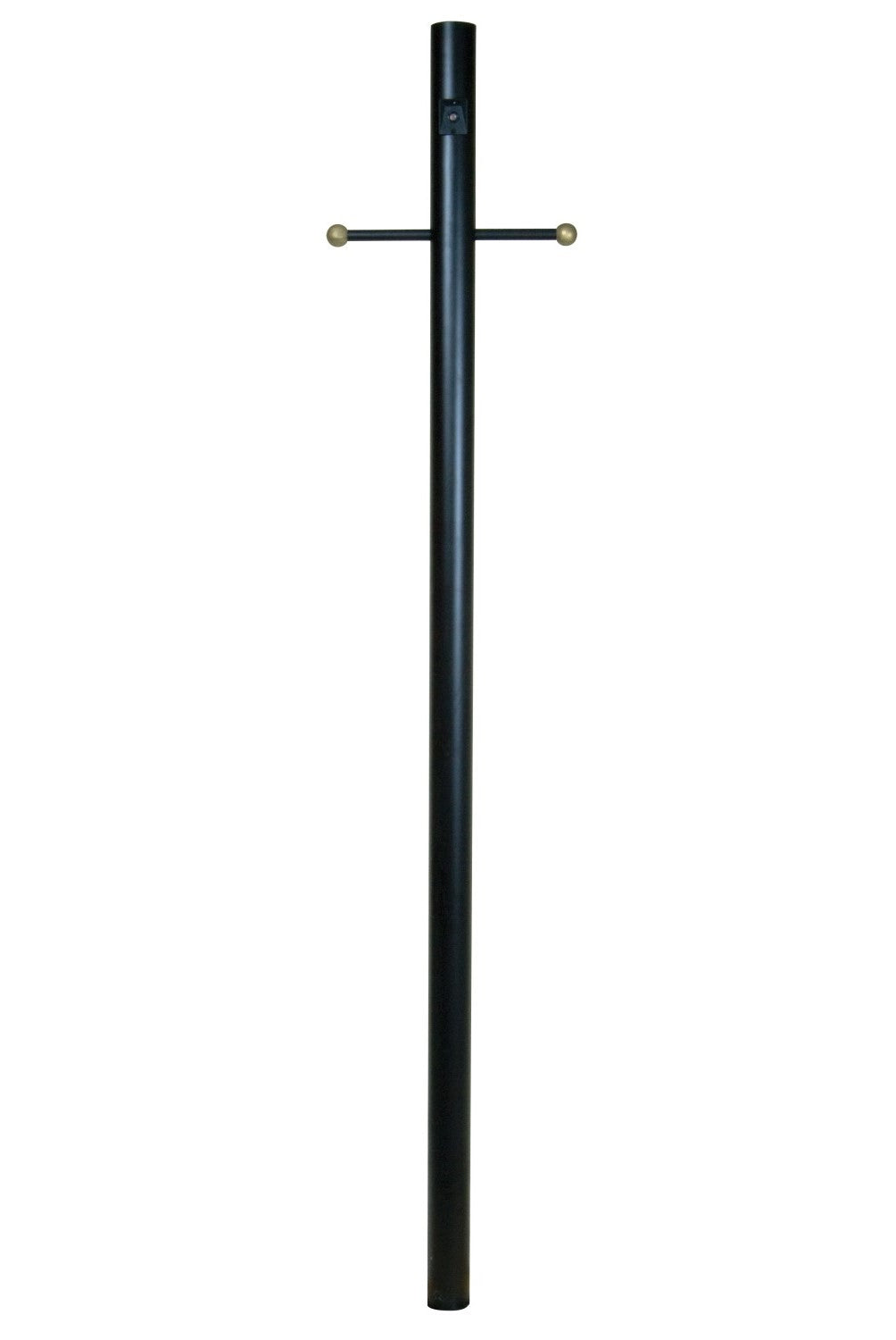 ##Antique Hardware## 84" Smooth Direct Burial Post w/ Photocell in Textured Black