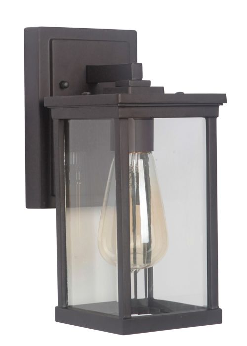 ##Antique Hardware## Riviera III 1 Light Small Outdoor Wall Lantern in Oiled Bronze Outdoor