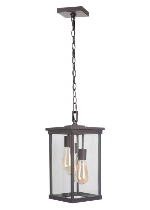 ##Antique Hardware## Riviera III 3 Light Large Outdoor Pendant in Oiled Bronze Outdoor