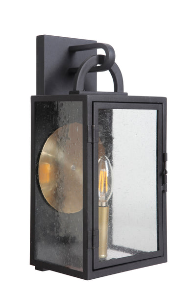 ##Antique Hardware## Wolford 1 Light Small Outdoor Wall Mount in Textured Black