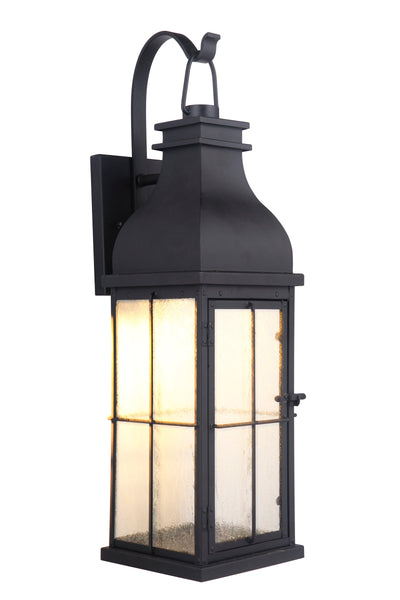 ##Antique Hardware## Vincent 1 Light Small LED Outdoor Wall Lantern in Midnight