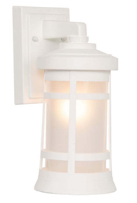 ##Antique Hardware## Resilience 1 Light Small Outdoor Wall Lantern in Textured White