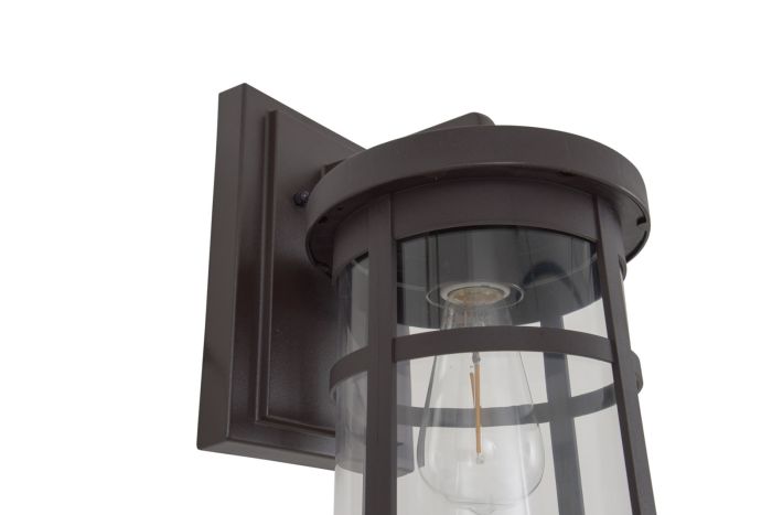 ##Antique Hardware## Resilience Large Outdoor Lantern in Bronze, Clear Lens