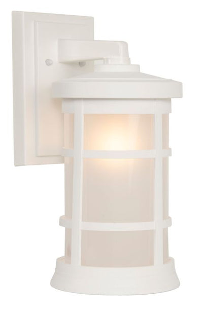 ##Antique Hardware## Resilience 1 Light Medium Outdoor Wall Lantern in Textured White