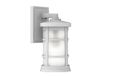 ##Antique Hardware## Resilience 1 Light Medium Outdoor Wall Lantern in Textured White