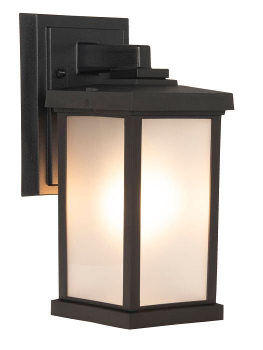 ##Antique Hardware## Resilience 1 Light Small Outdoor Wall Lantern in Textured Black