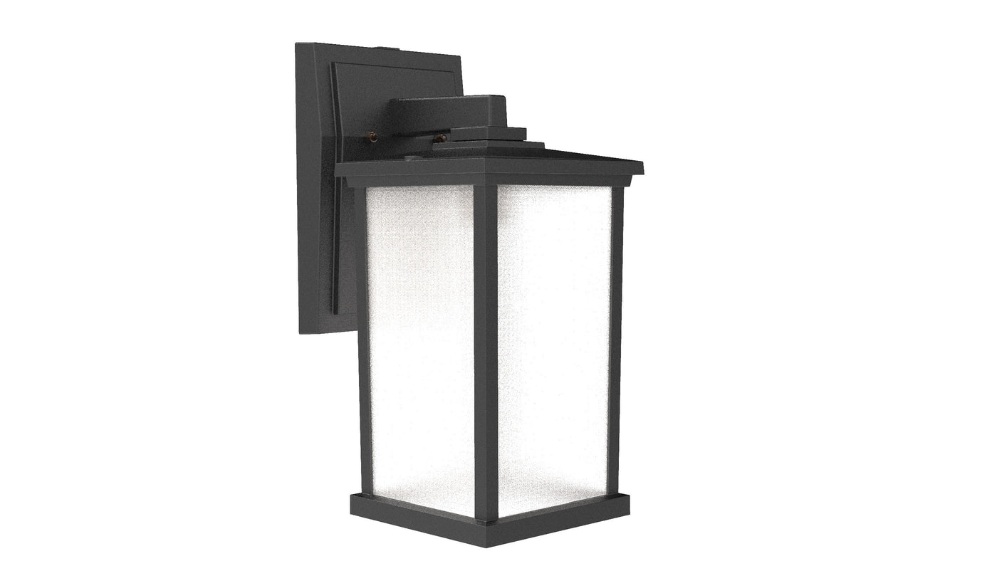 ##Antique Hardware## Resilience 1 Light Medium Outdoor Wall Lantern in Textured Black