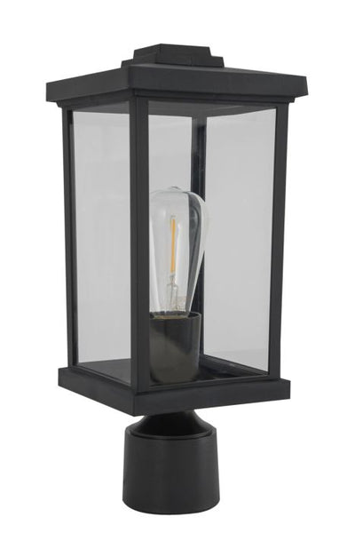 ##Antique Hardware## Resilience 1 Light Post Mount in Textured Black