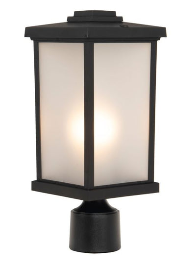 ##Antique Hardware## Resilience 1 Light Outdoor Post Mount in Textured Black