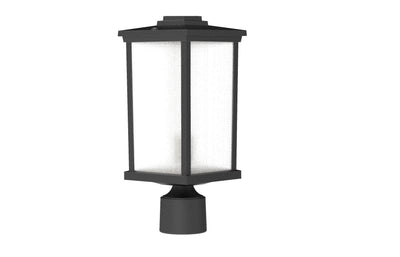 ##Antique Hardware## Resilience 1 Light Outdoor Post Mount in Textured Black