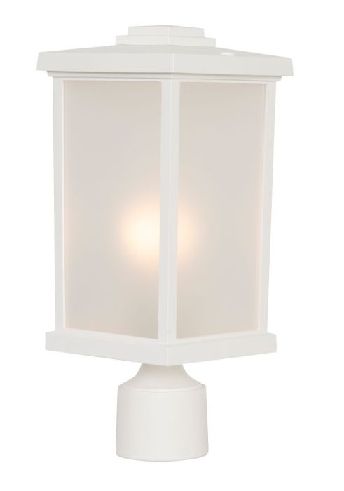 ##Antique Hardware## Resilience 1 Light Outdoor Post Mount in Textured White