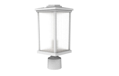 ##Antique Hardware## Resilience 1 Light Outdoor Post Mount in Textured White