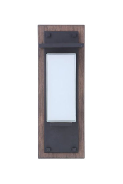 ##Antique Hardware## Heights 1 Light Small Outdoor LED Wall Lantern in Whiskey Barrel/Midnight