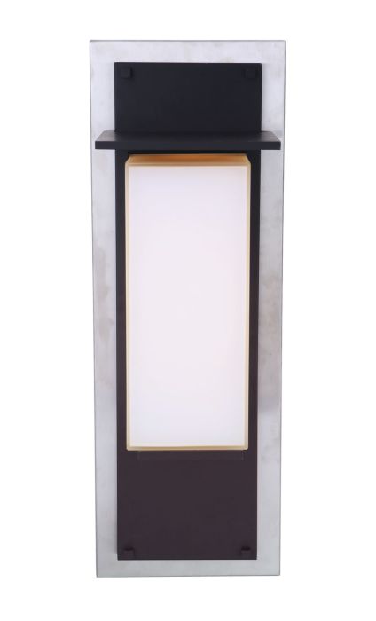 ##Antique Hardware## Heights 1 Light Medium Outdoor LED Wall Lantern in Stainless Steel/Midnight