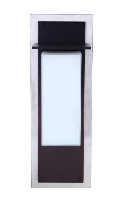 ##Antique Hardware## Heights 1 Light Medium Outdoor LED Wall Lantern in Stainless Steel/Midnight