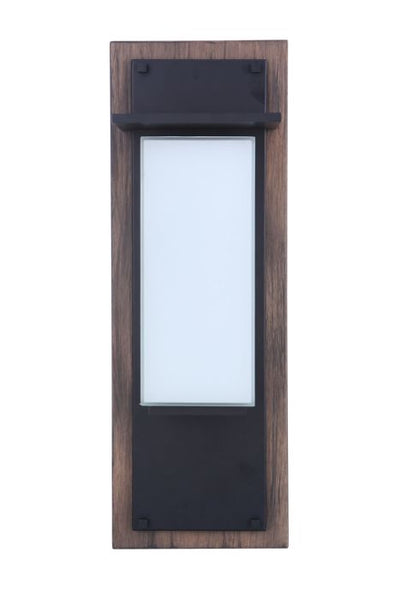 ##Antique Hardware## Heights 1 Light Medium Outdoor LED Wal Lantern in Whiskey Barrel/Midnight