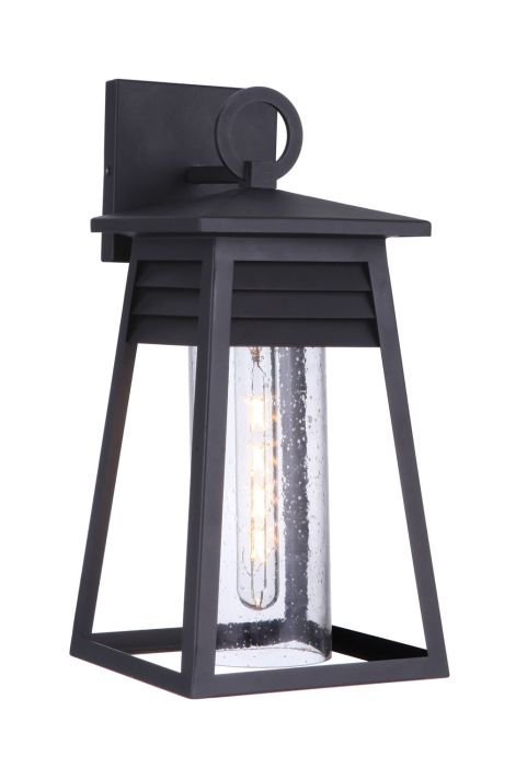 ##Antique Hardware## Becca 1 Light Medium Outdoor Wall Lantern in Textured Black