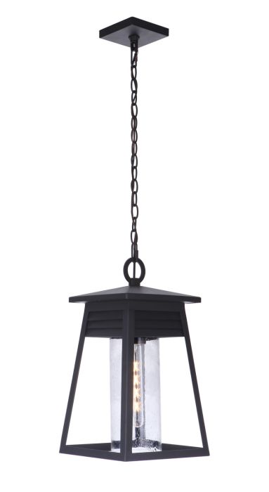 ##Antique Hardware## Becca 1 Light Large Outdoor Pendant in Textured Black